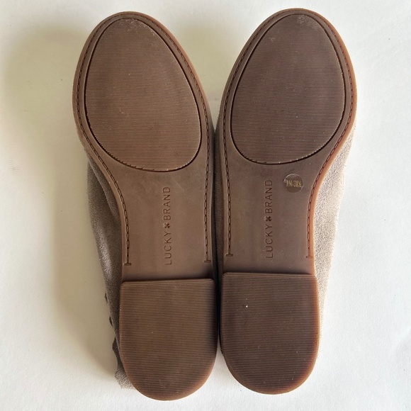 Lucky Brand Grey Suede Genuine Leather Mules Flats size 8 - Picture 9 of 12